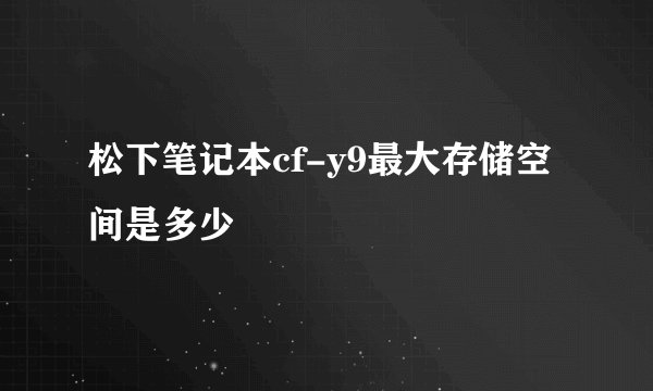 松下笔记本cf-y9最大存储空间是多少