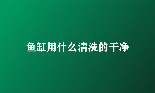 鱼缸用什么清洗的干净