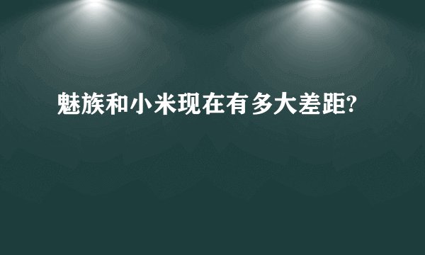 魅族和小米现在有多大差距?