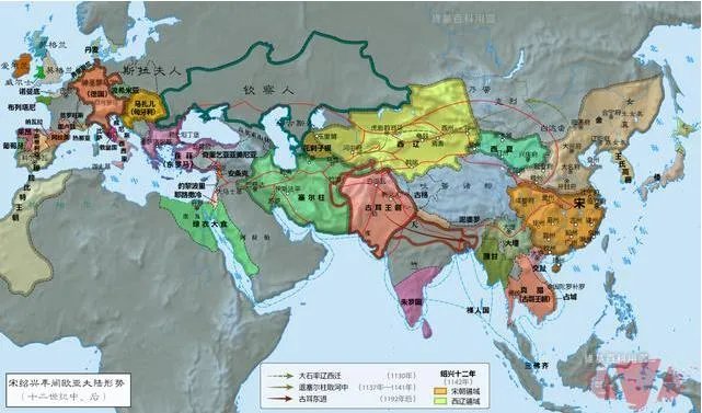 宋朝地图:南宋疆域变化地图(图)