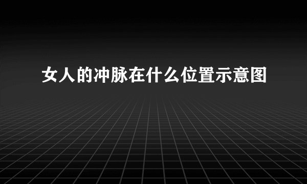 女人的冲脉在什么位置示意图