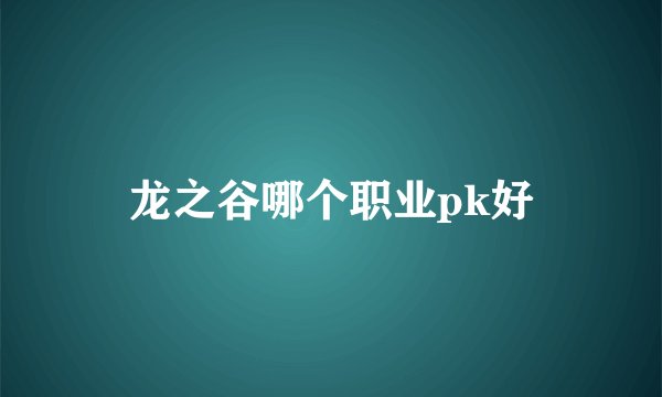 龙之谷哪个职业pk好