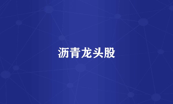 沥青龙头股
