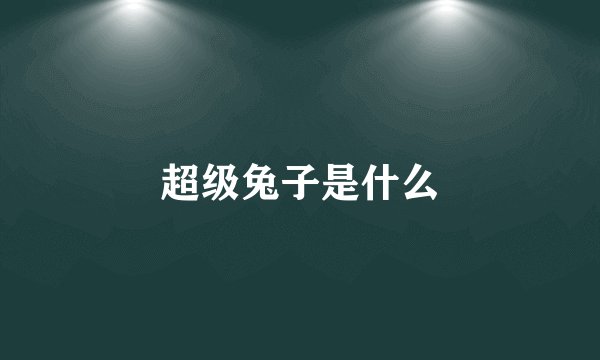 超级兔子是什么