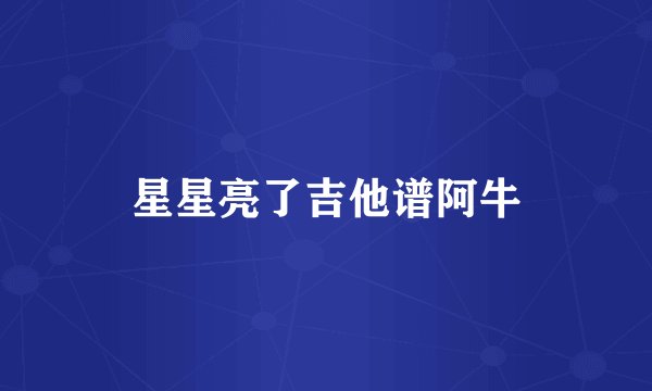 星星亮了吉他谱阿牛
