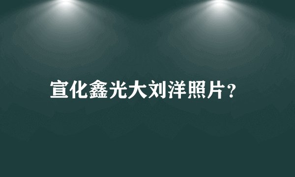 宣化鑫光大刘洋照片？
