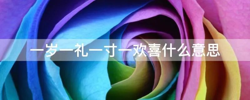 一岁一礼一寸一欢喜什么意思