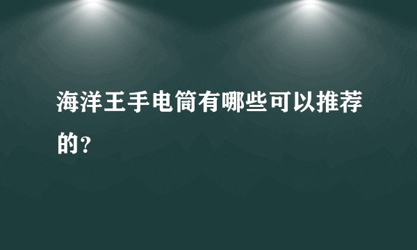 海洋王手电筒有哪些可以推荐的？