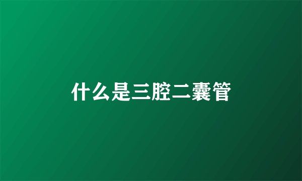 什么是三腔二囊管