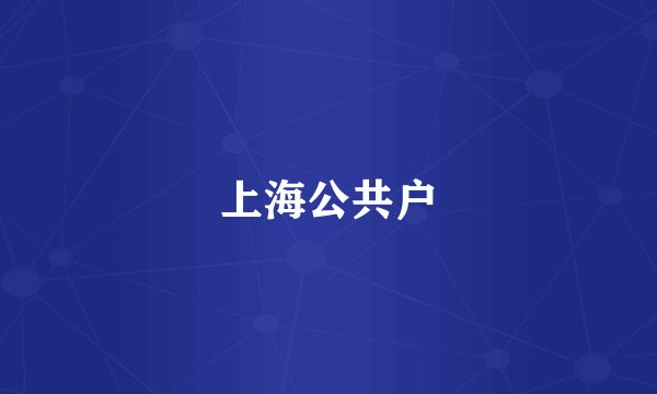 上海公共户
