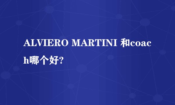 ALVIERO MARTINI 和coach哪个好?