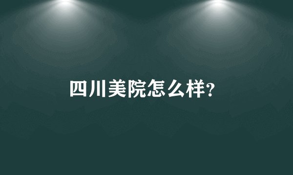 四川美院怎么样？