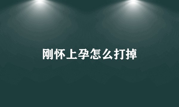 刚怀上孕怎么打掉
