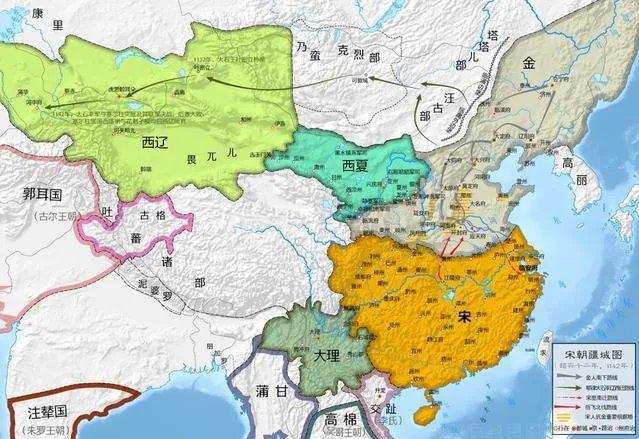 宋朝地图:南宋疆域变化地图(图)