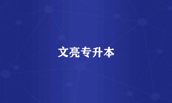 文亮专升本