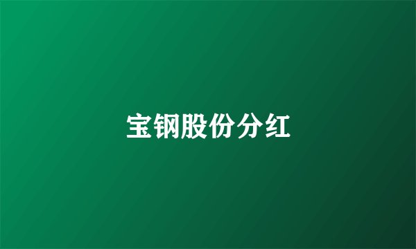 宝钢股份分红