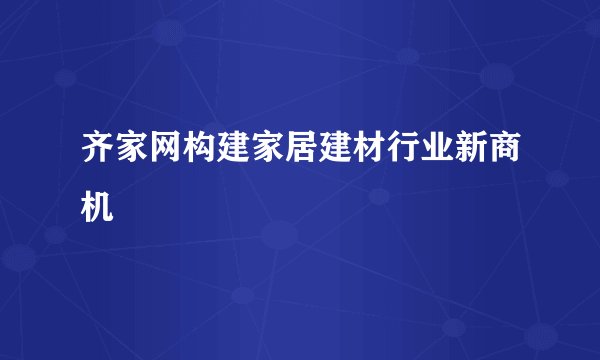 齐家网构建家居建材行业新商机