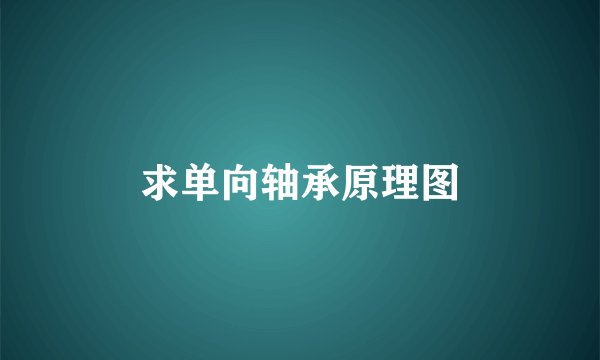 求单向轴承原理图