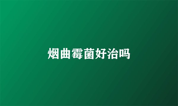 烟曲霉菌好治吗