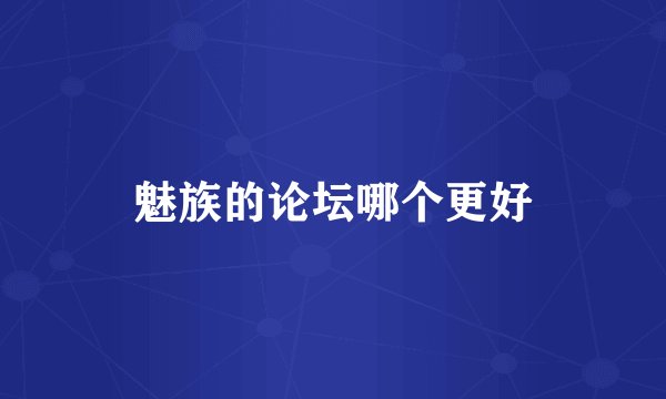 魅族的论坛哪个更好