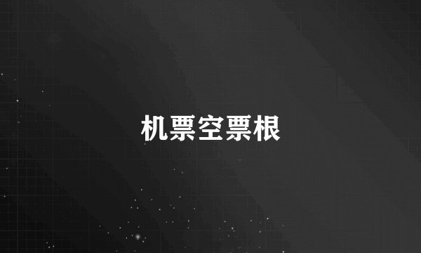 机票空票根