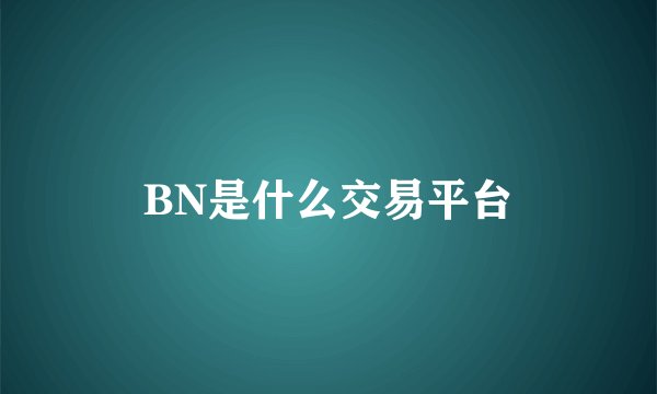 BN是什么交易平台