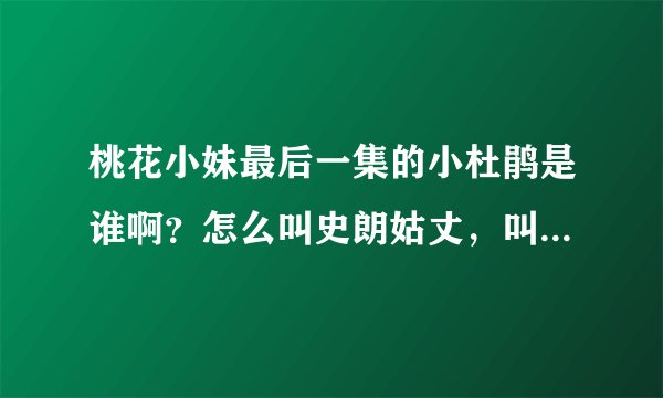 桃花小妹最后一集的小杜鹃是谁啊？怎么叫史朗姑丈，叫桃花姐姐，