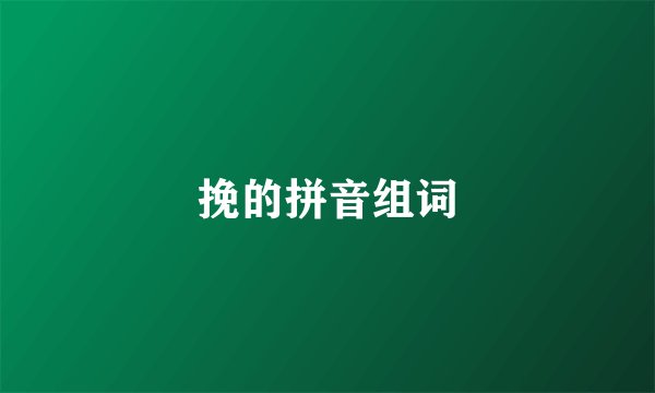 挽的拼音组词