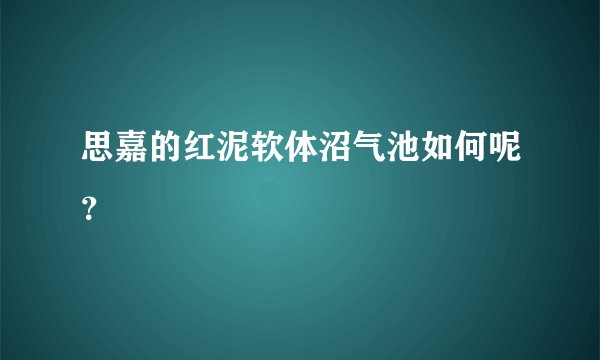 思嘉的红泥软体沼气池如何呢？