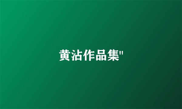 黄沾作品集