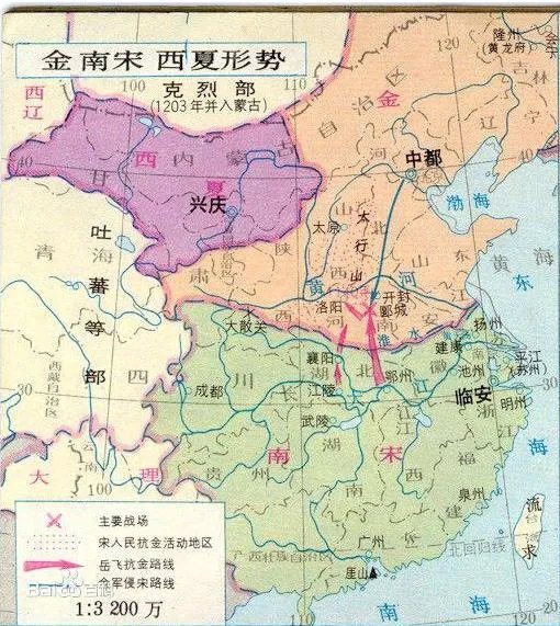 宋朝地图:南宋疆域变化地图(图)