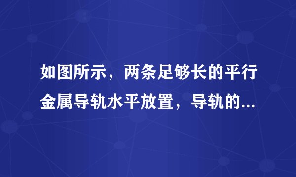 如图所示,两条足够长的平行金属导轨水平放置,导轨的一端接有电阻和开关,导轨光滑且电阻不计,匀强磁场