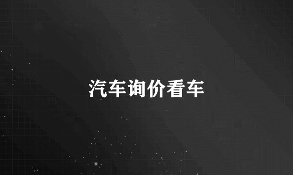 汽车询价看车