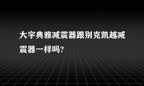 大宇典雅减震器跟别克凯越减震器一样吗?