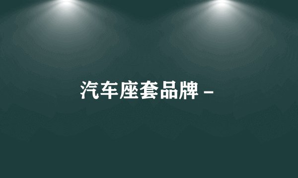 汽车座套品牌－