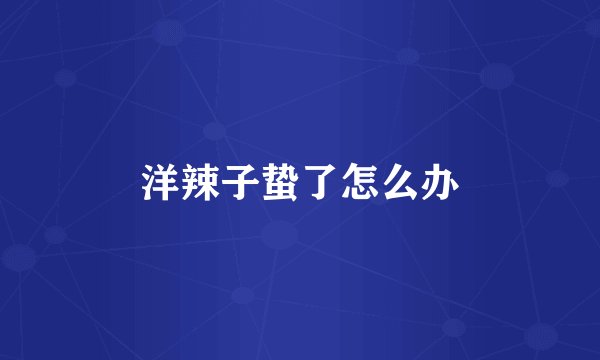 洋辣子蛰了怎么办