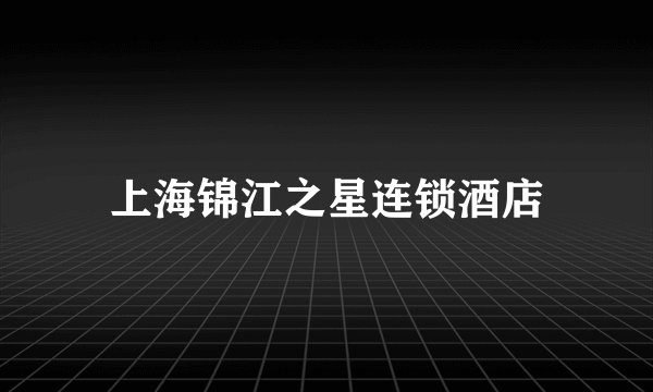 上海锦江之星连锁酒店
