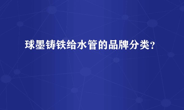 球墨铸铁给水管的品牌分类？
