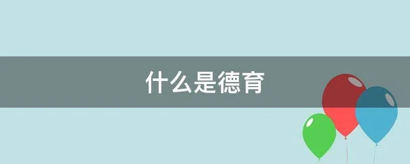 什么是德育
