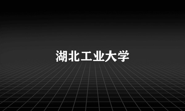 湖北工业大学