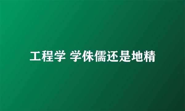 工程学 学侏儒还是地精