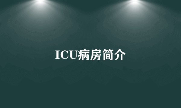ICU病房简介