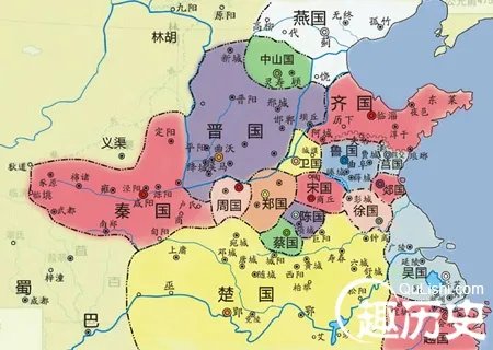 春秋战国地图与形势图 春秋与战国地图的不同