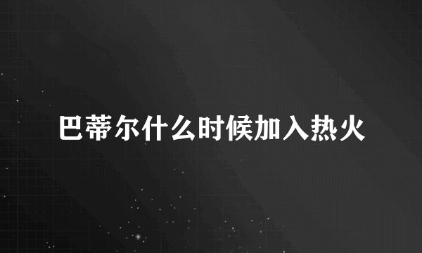 巴蒂尔什么时候加入热火