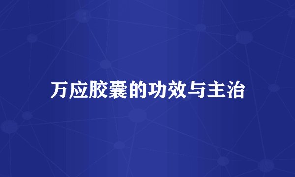 万应胶囊的功效与主治