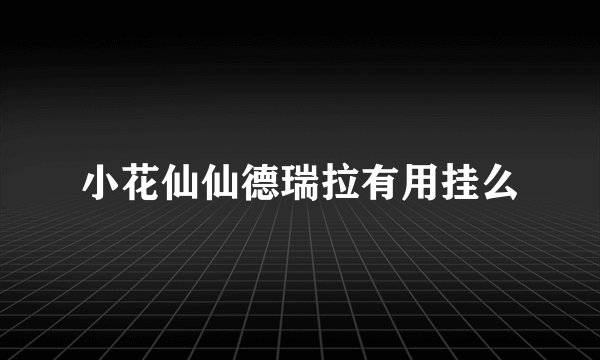小花仙仙德瑞拉有用挂么