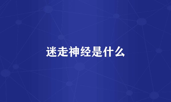 迷走神经是什么