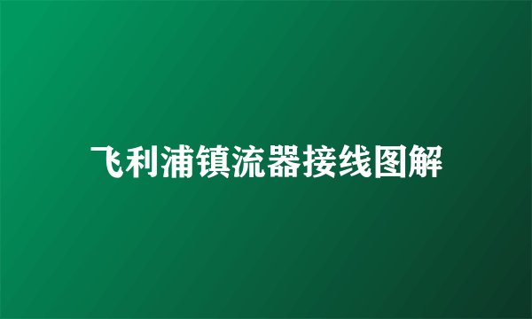 飞利浦镇流器接线图解