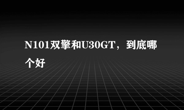 N101双擎和U30GT，到底哪个好