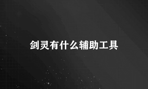 剑灵有什么辅助工具